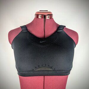 Nike training alpha dri fit high support sports bra, black, size small, new